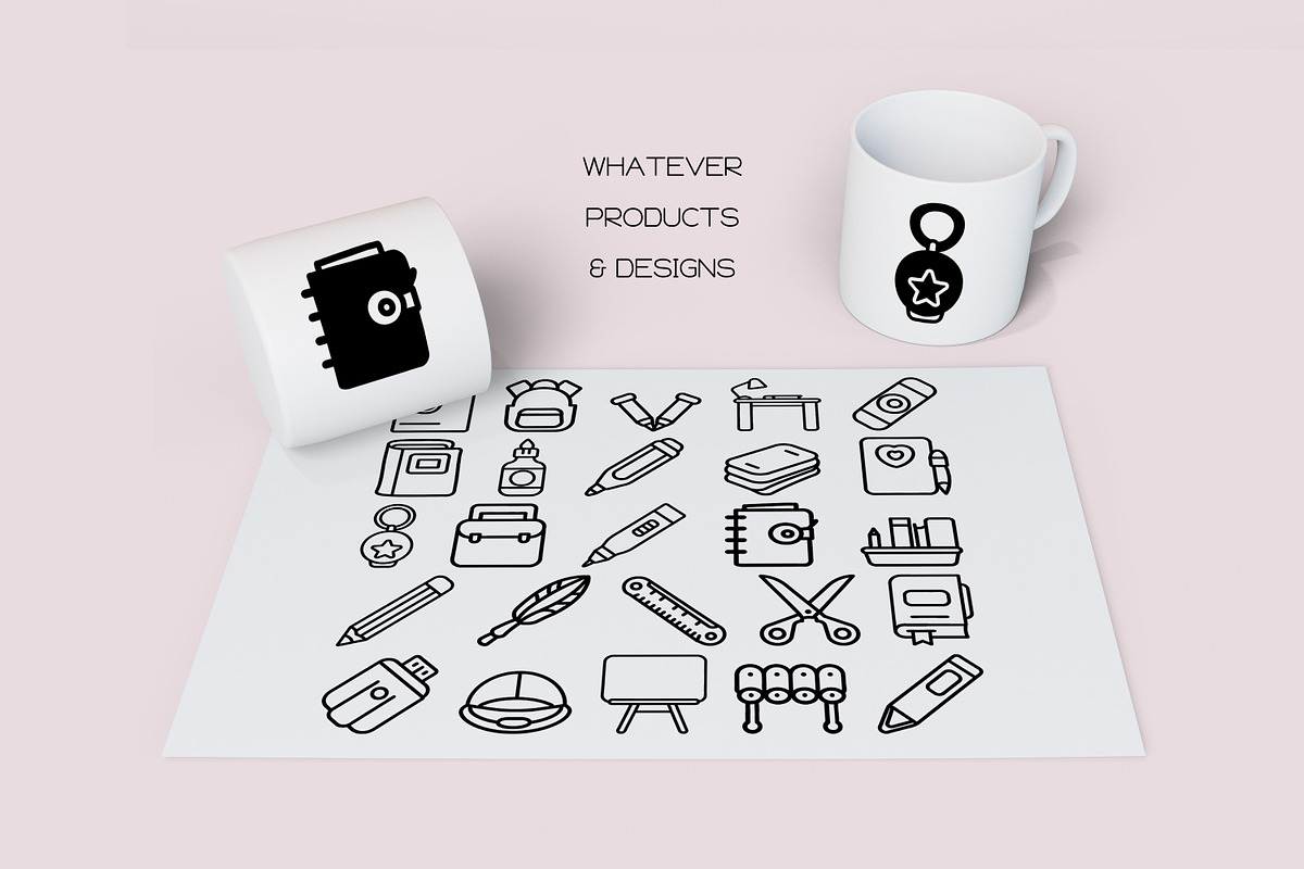 School Alphabet - Dingbat Font, a Symbol Font by WADLEN (Photo 6 of 7)