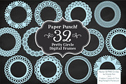 Soft Blue Lace Circle Frames, an Illustration by Amanda Ilkov (Thumbnail 3 of 5)