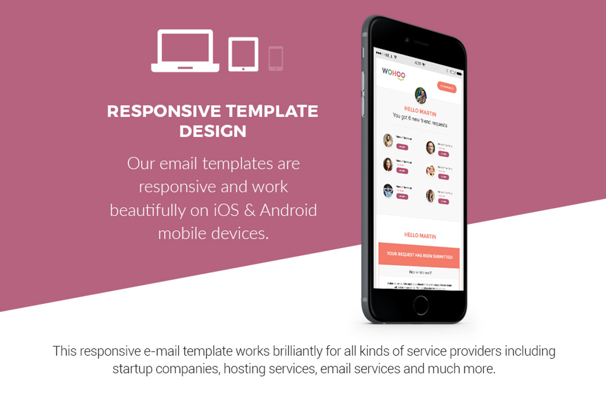WohooII-Email Notification Template, an Email Template by ZippyPixels (Photo 2 of 4)
