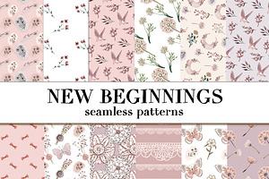 New Year Seamless Patterns