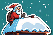 Santa Claus Christmas Scenes, an Illustration by ETARA by Mea Hau (Thumbnail 6 of 9)