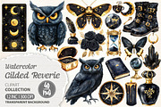 Watercolor Gilded Reverie Clipart, an Illustration by Dream Creation (Thumbnail 1 of 5)