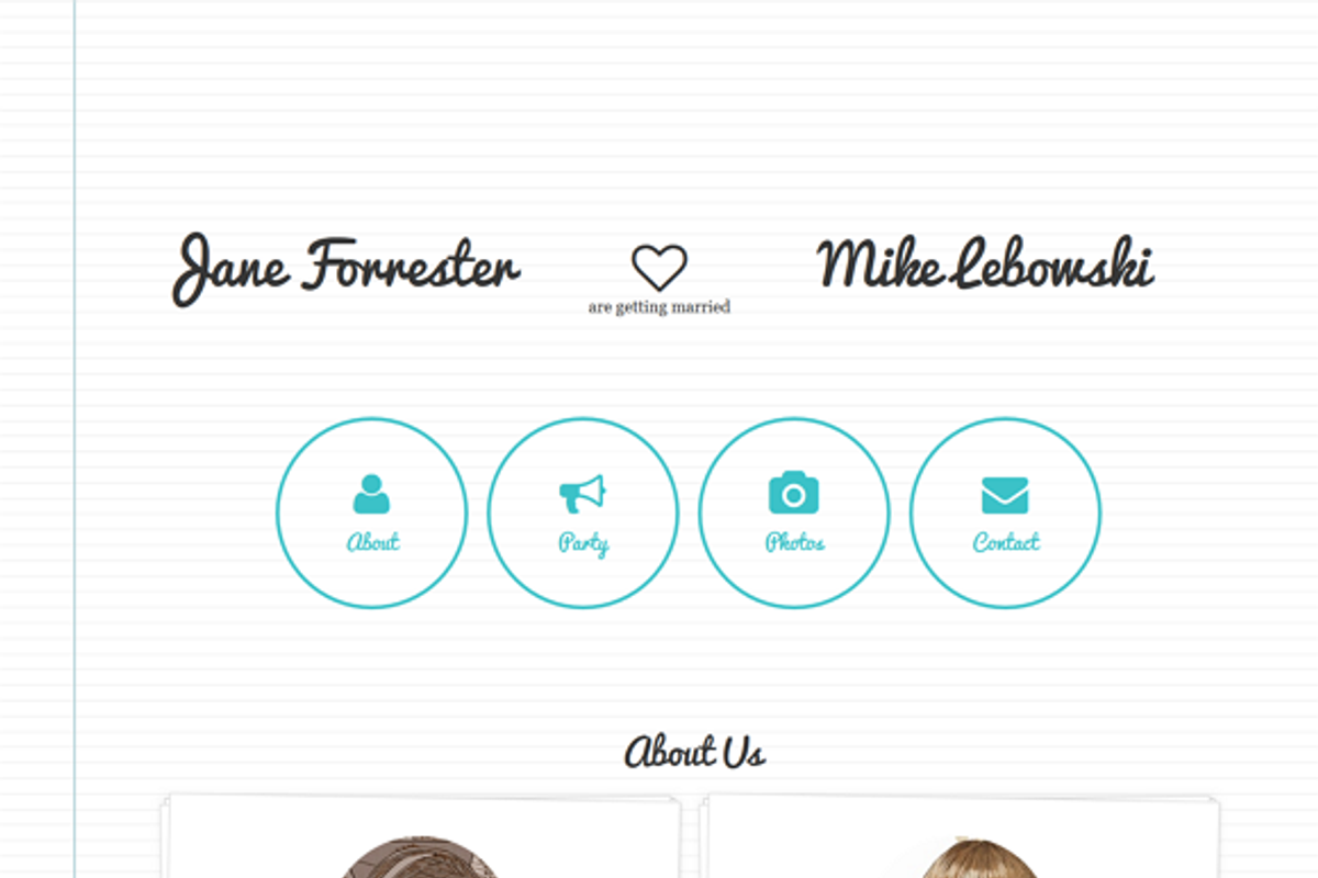 Minimal-Wedding Invitation Template, a Websites & App Template by Metrothemes