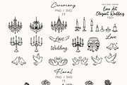 Hand Drawn Elegant Wedding 150+ SVG, an Object Illustration by DreamoraArt (Thumbnail 6 of 12)