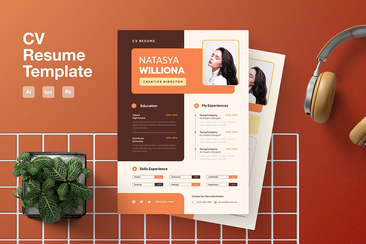 Bereta Creative Director CV Resume, a Resume Template by Annora Studio (Photo 1 of 5)