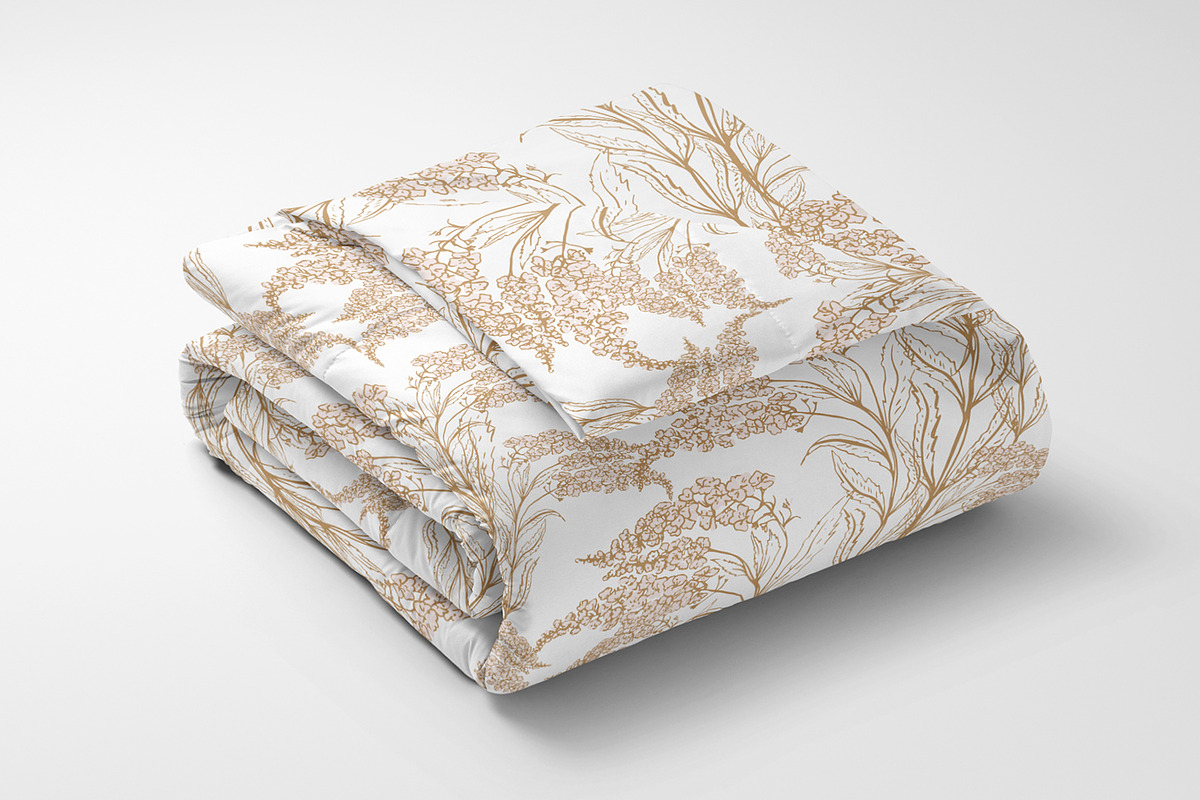 Golden Blossom Flowers, a Pattern Graphic by MalyskaStudio (Photo 5 of 12)