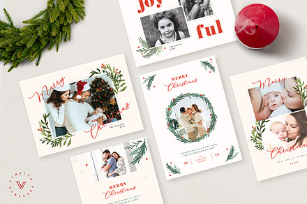 Christmas Photo Card / Holiday Card, a Card Template by Vynetta