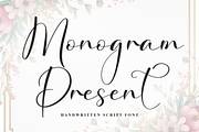Monogram Present | Script Font, a Handwritten Font by Scratchones (Thumbnail 1 of 8)
