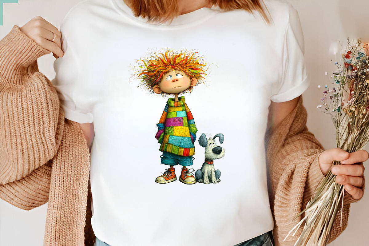 Quirky Puppy With Boy Clip Art, an Illustration by CreationArt (Photo 6 of 7)