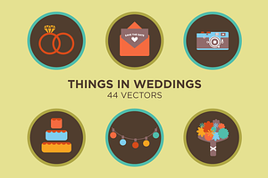 Things in Weddings - 44 Vectors