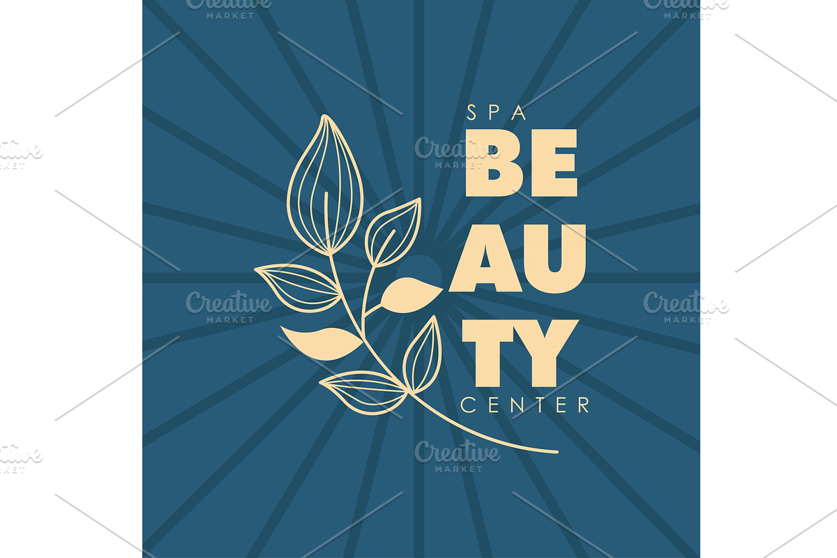 beauty center spa emblem, an Object Illustration by studiogstock