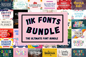 Font Bundle - 11,000 Bundle Font