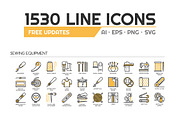 1530 UNIQUE LINE ICONS, an Outline Icon by eucalyp (Thumbnail 6 of 9)