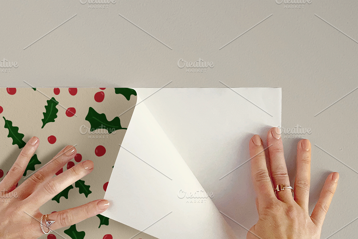 Holly Berry Seamless Patterns, a Seasonal Illustration by Lucky Dog Design Co. (Photo 1 of 5)