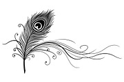 Peacock Feather Silhouette Bundle, an Illustration by jahid234 (Thumbnail 12 of 31)