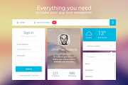 Clean & Simple UI Kit, an UI Kit Template by Ionut Zamfir (Thumbnail 1 of 5)