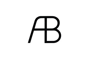 Minimalist AB Letter Logo Design, a Branding & Logo Template by Vectorium Studio