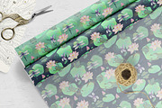 Frog Lotus Seamless Pattern, a Pattern Graphic by Oksana Dovhopol Art (Thumbnail 11 of 23)