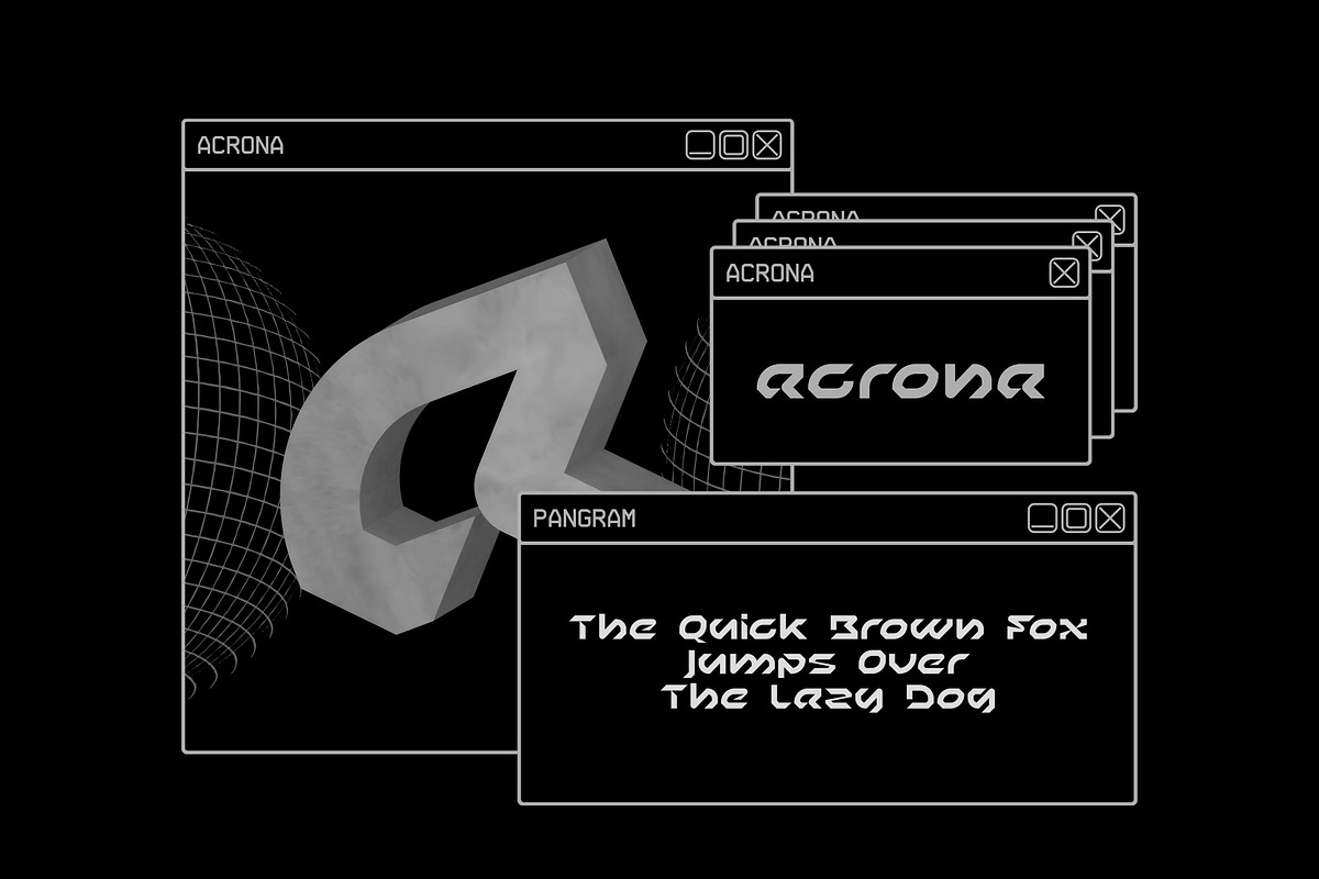 Acrona - Display Font, a Font by Uncarving (Photo 4 of 9)