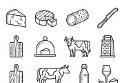 Bundles Set Cheese Brand Icons, an Outline Icon by adenpinkstore (Thumbnail 11 of 13)