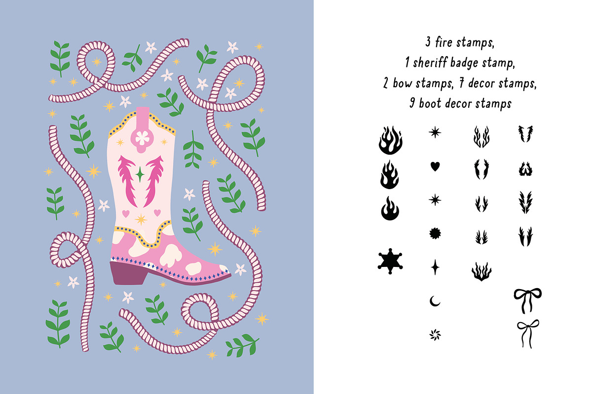 Cowgirl Set: 100 Procreate Brushes, a Brush Add-On by Pencil Twist (Photo 7 of 11)