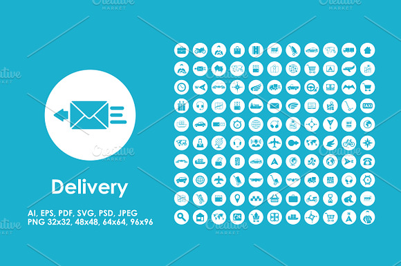 100 Delivery Icons