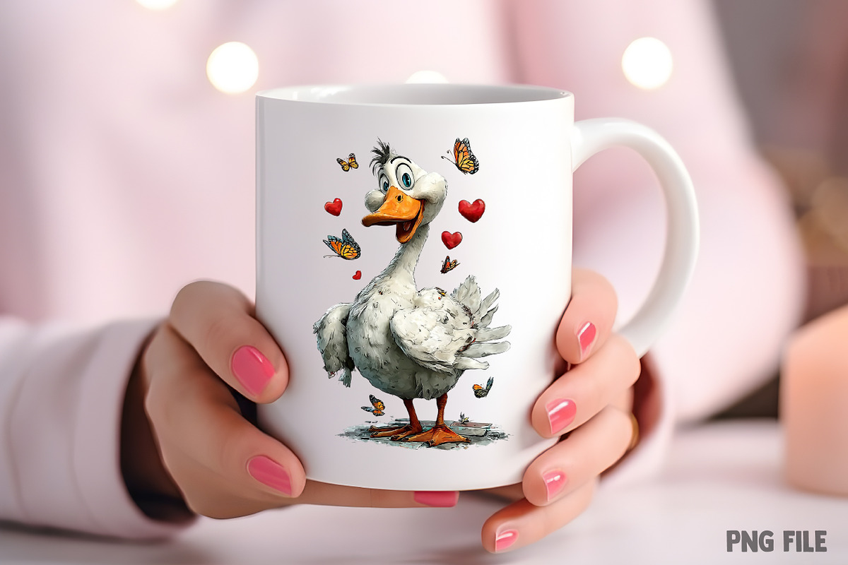 Spring & Valentine Goose Clipart, an Illustration by Craft Nest (Photo 7 of 11)