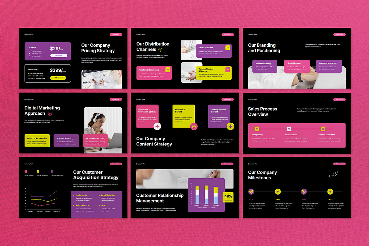 Modern Company Profile Keynote PPT, a Social Media Template by graphicook (Photo 5 of 6)
