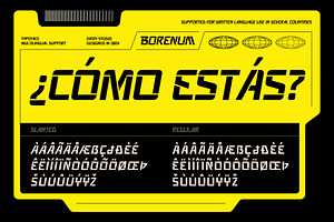 Borenum Modern Stencil Font