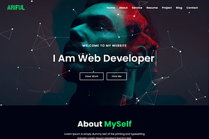 Modern Developer Portfolio HTML Web, a Bootstrap Template by Themeplaza