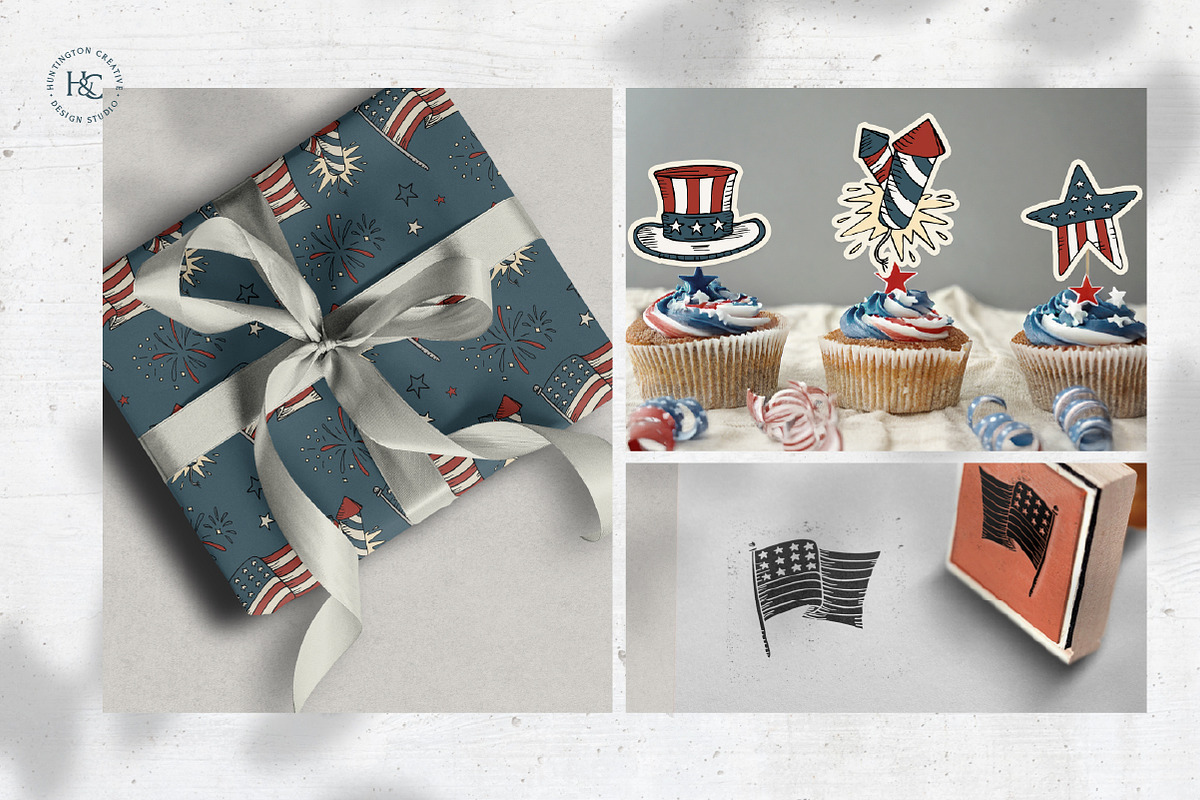4th of July Hand Drawn Images, a Seasonal Illustration by H&C Drawings & Designs (Photo 12 of 15)
