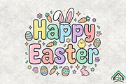 Glitter Happy Easter Png, an Illustration by Craft Nest (Thumbnail 2 of 6)