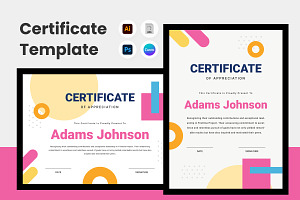 Certificate of Appreciation Template, a Stationery Template by twinstd