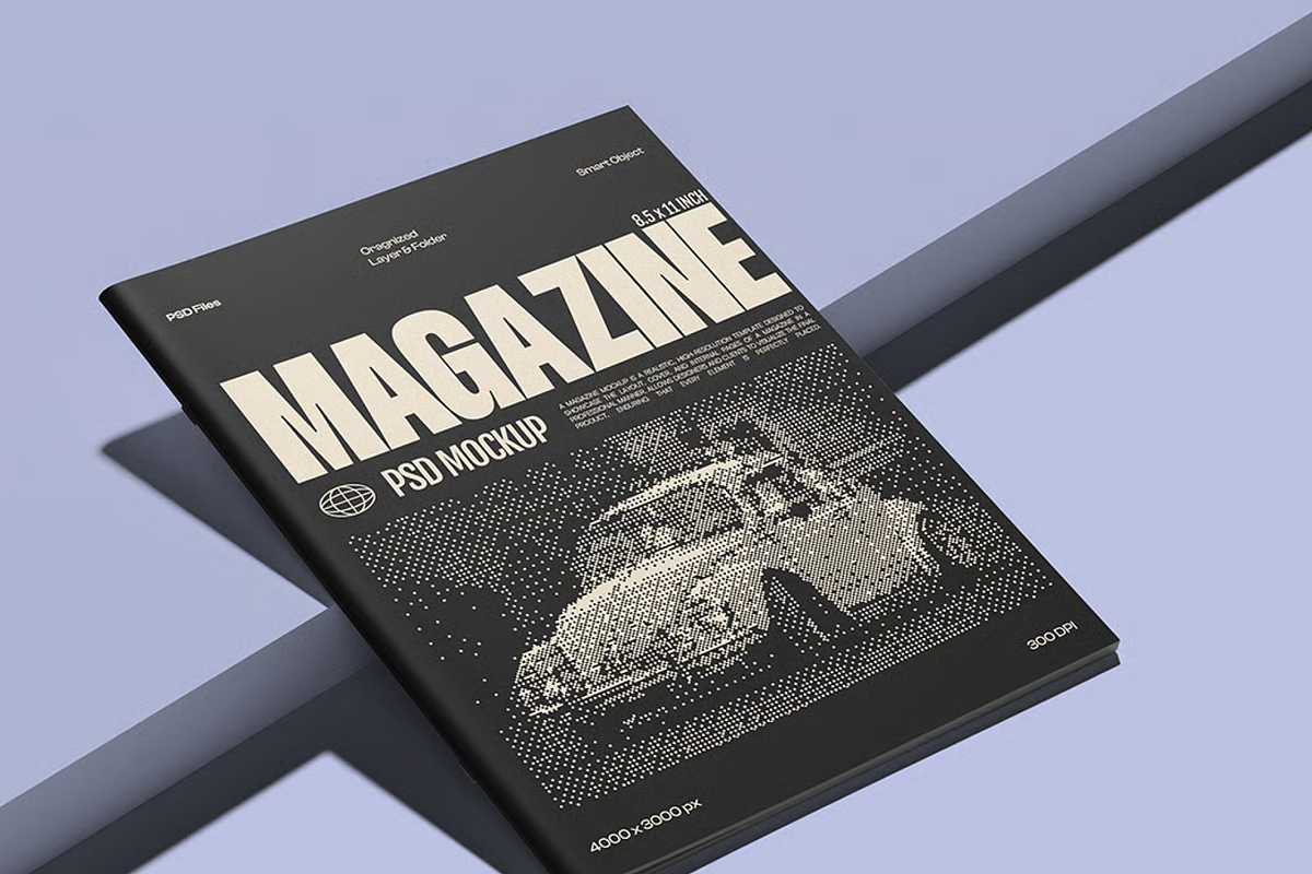 Realistic Magazine Mockup Set, a Books & Magazine Mockup by graphicsauce