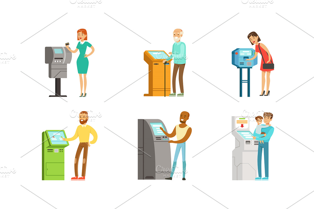 People Characters Using Payment, a Person Illustration by TopVectors