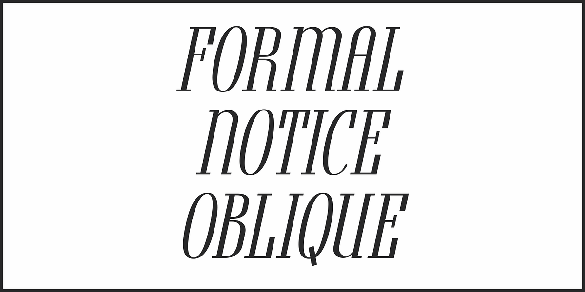 Formal Notice JNL, a Serif Font by Jeff Levine Fonts (Photo 4 of 5)