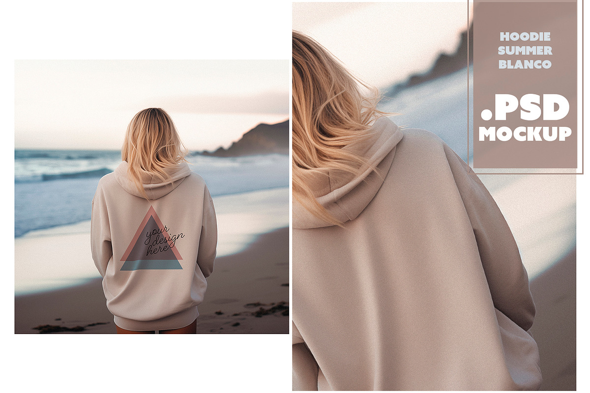 Mockup Hoodie Summer White, By AI, a Hoody Mockup by McLittle Stock (Photo 1 of 2)