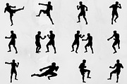 Muay Thai Silhouette SVG, a Sport Illustration by newminddesign (Thumbnail 1 of 3)