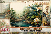 Tropical forest Blank background, a Seasonal Illustration by CraftArtStory (Thumbnail 1 of 4)