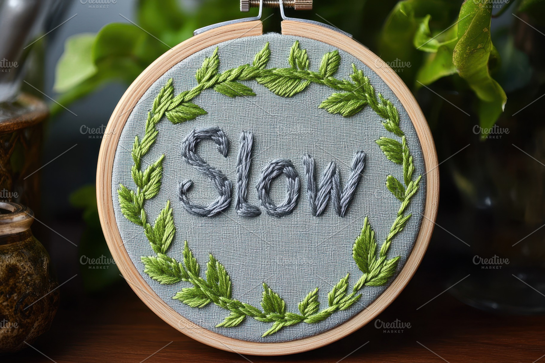 Wooden hoop featuring intricate, a Photo by Pavel_design
