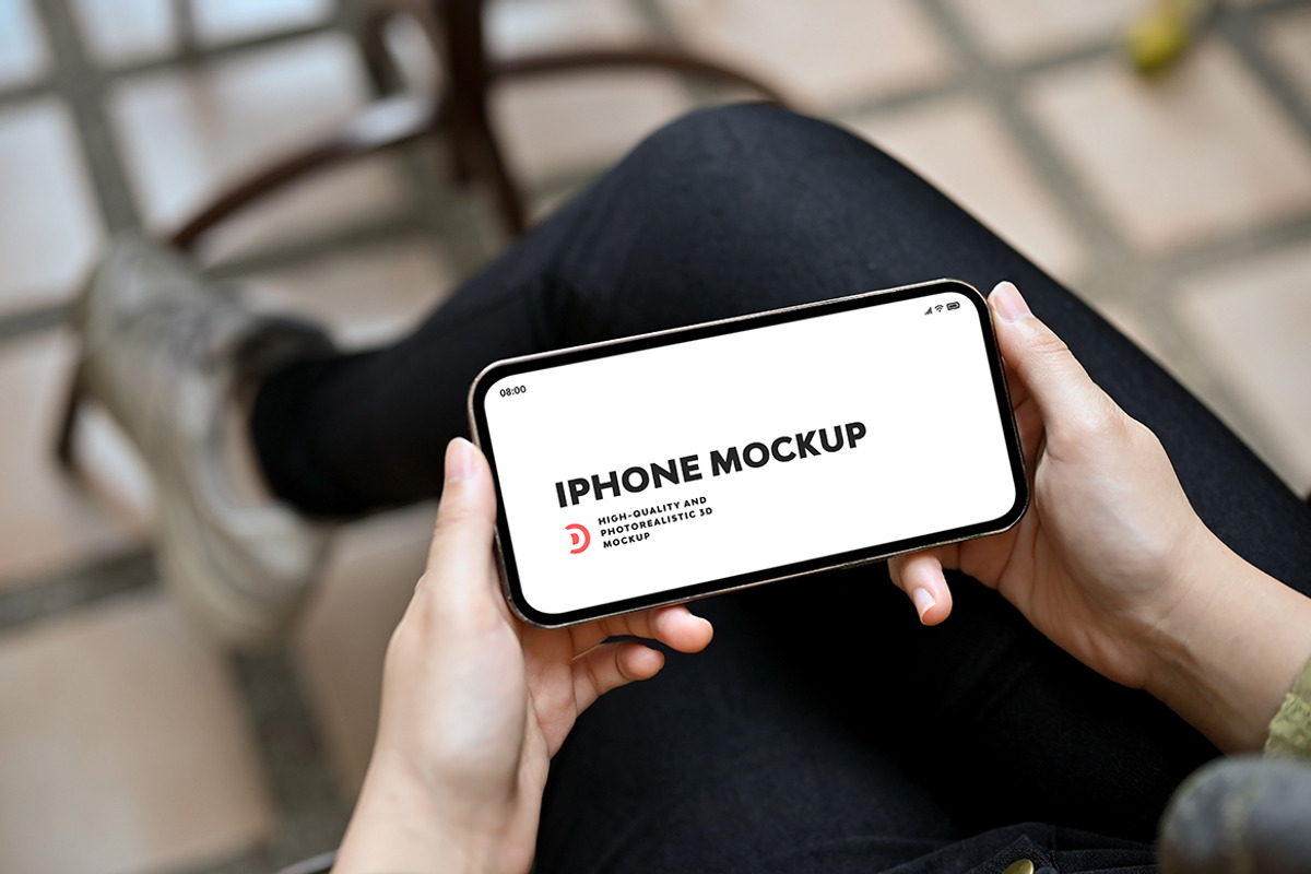 iPhone Mockup, an iPhone Mockup by UnicDesign (Photo 8 of 14)