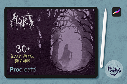 MORT Black Metal Procreate Brushes