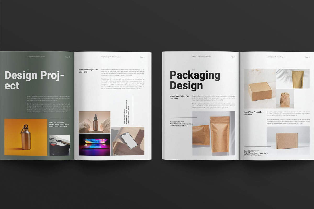 Graphic Design Portfolio Layout, a Brochure Template by E-Type (Photo 3 of 7)