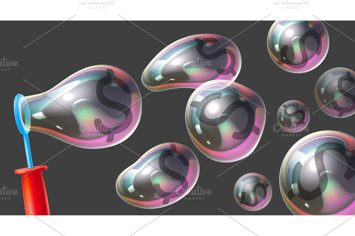 Inflating financial money bubbles, a Finance Illustration by Vectorbuum ...