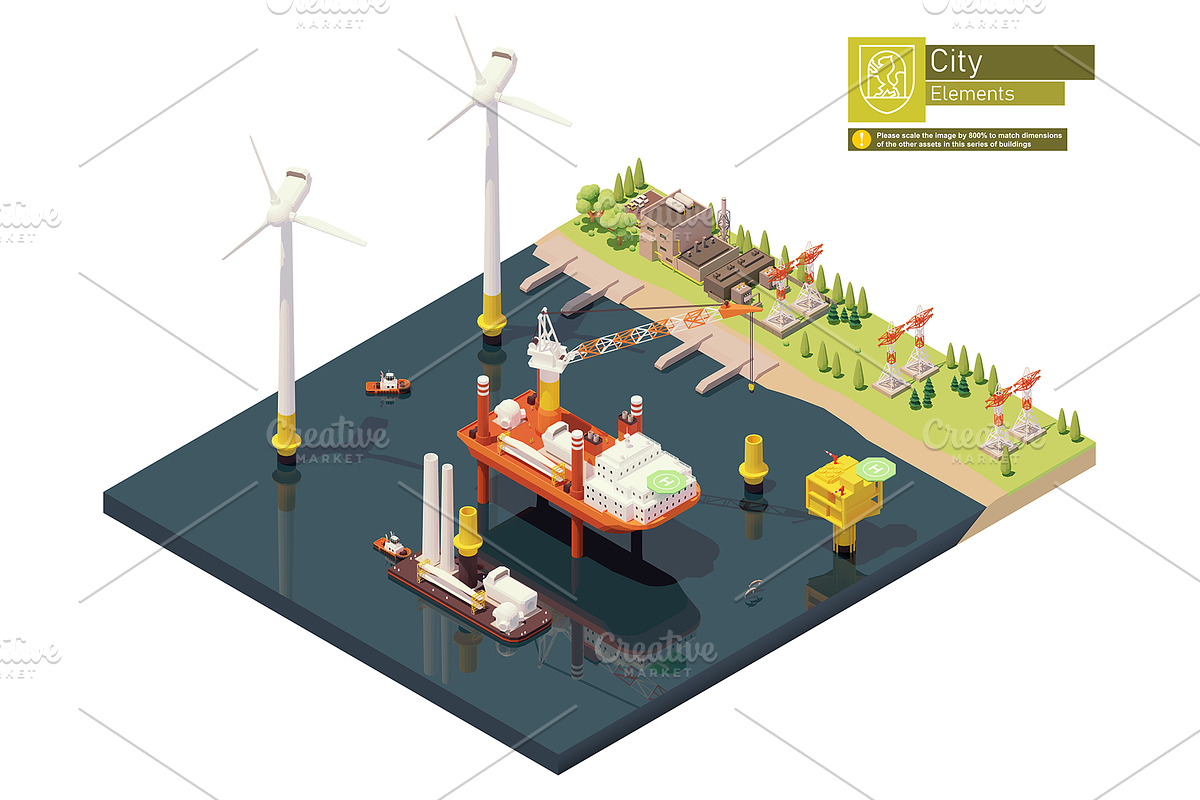 Isometric city map elements, an Object Graphic by tele52 (Photo 2 of 72)