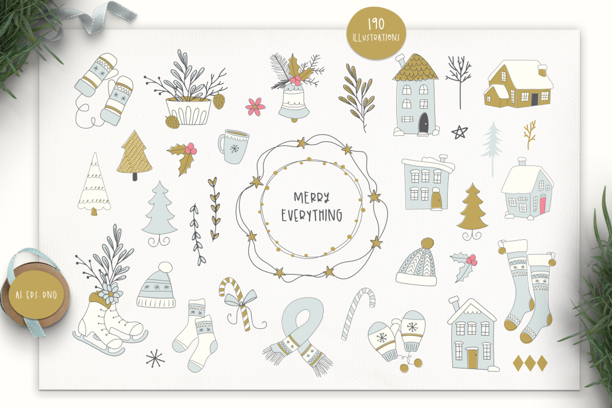 Merry Cheery Clip Art & Patterns, an Illustration by Emily Spadoni (Photo 6 of 9)