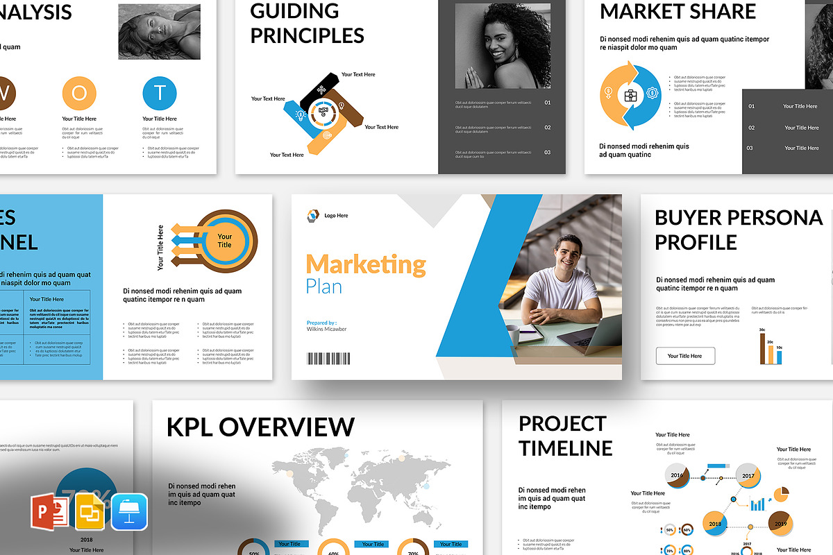 Marketing Plan PowerPoint Template, a Presentation Template by Blackcloud_Creations (Photo 1 of 6)