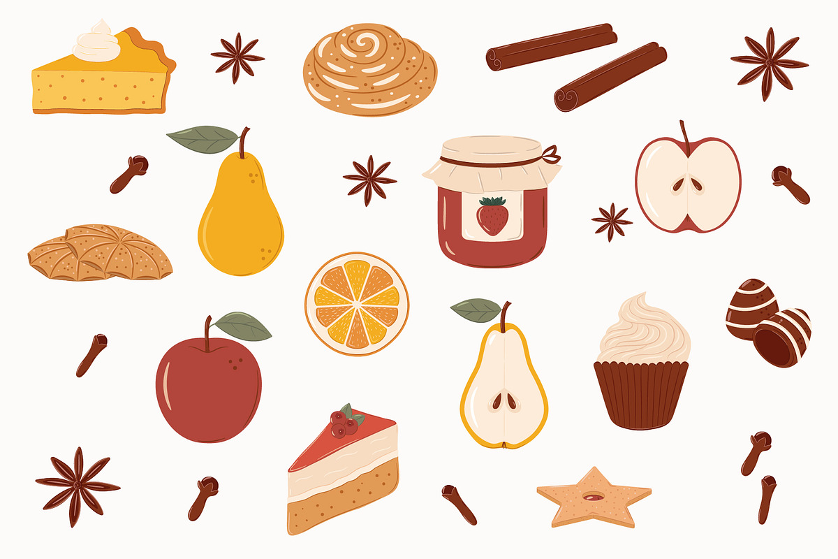 Fall season illustration set, a Seasonal Illustration by NatalieArtShop (Photo 4 of 7)