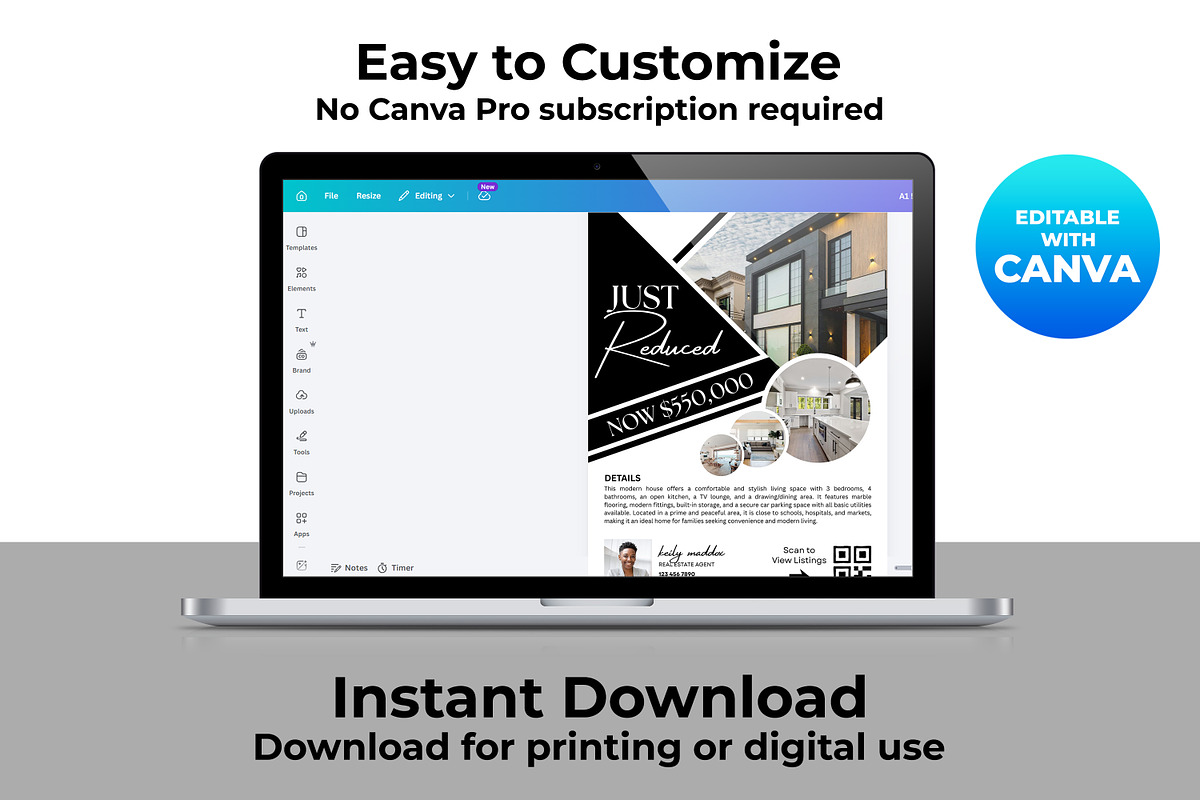 Just Reduced Flyer Canva Template, a Flyer Template by M9 Design (Photo 4 of 5)