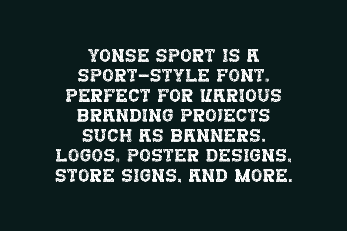 Yonse Sport - Sports Font, a Slab Serif Font by Iqsiart Studio (Photo 6 of 8)